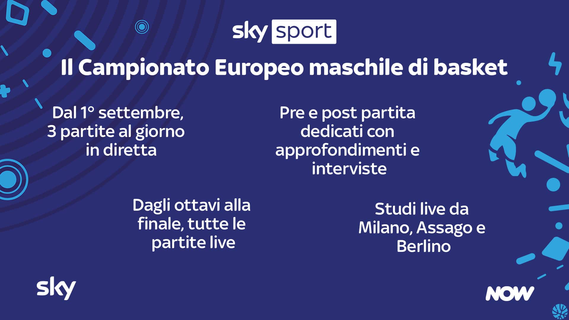 Europei basket 2022, le partite in tv e streaming oggi Sky Sport